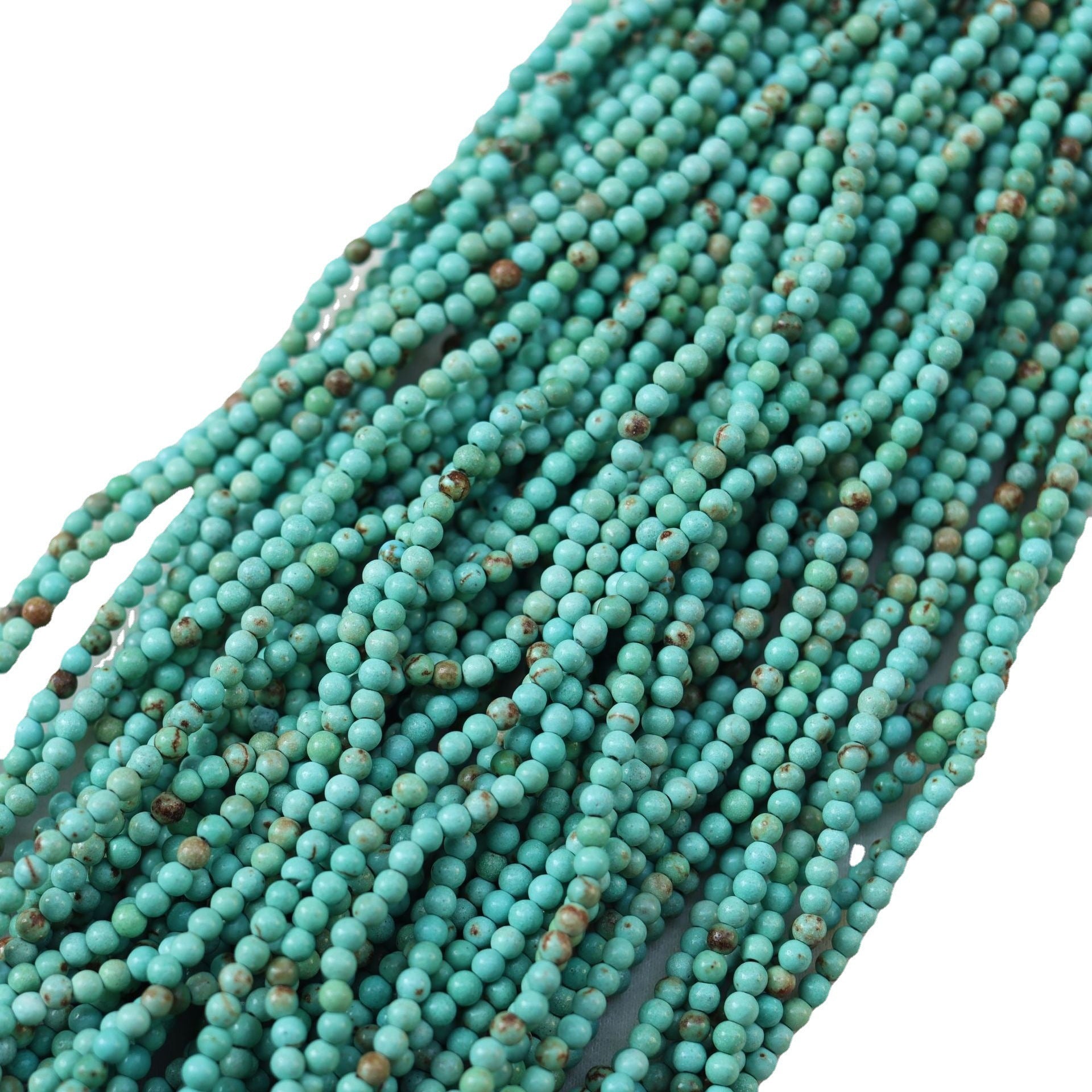 Natural Turquoise Round Beads Beaded Bracelet
