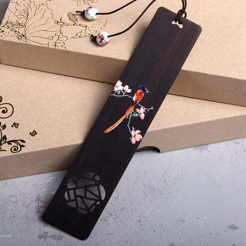 Chinese solid wood bookmark