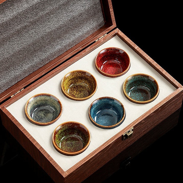 High-grade Ceramic Small Tea Bowl Gift Box Set
