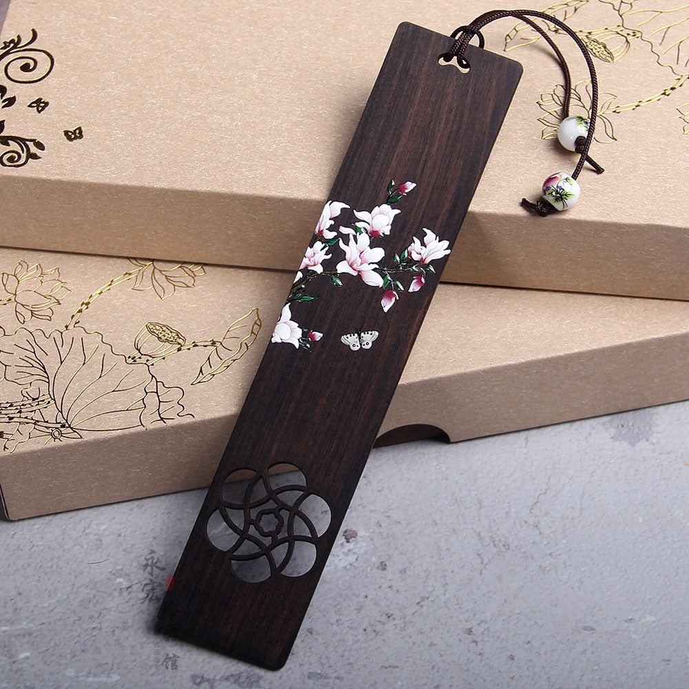 Chinese solid wood bookmark