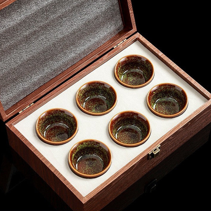 High-grade Ceramic Small Tea Bowl Gift Box Set