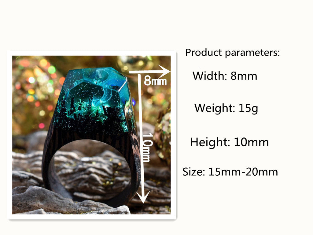 Features Resin Wood Ring
