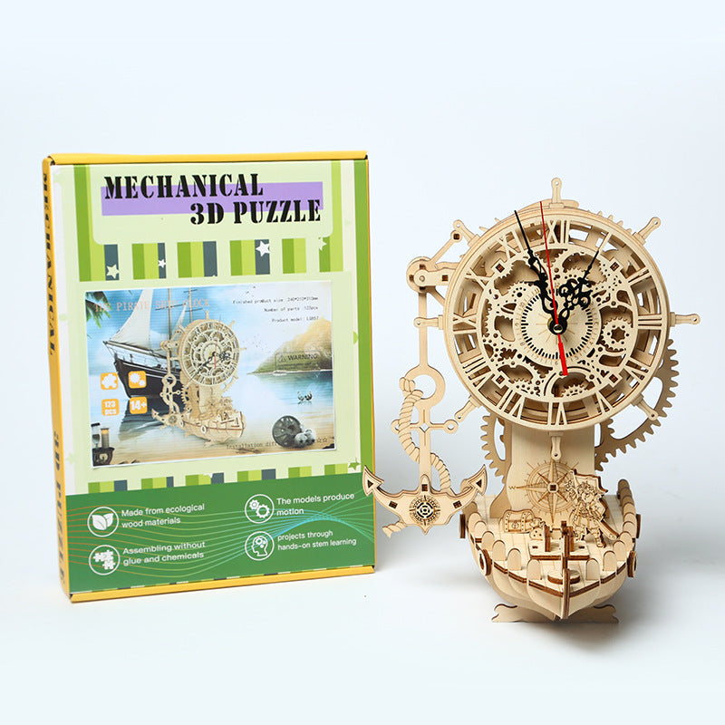 Pirate Ship Clock 3D