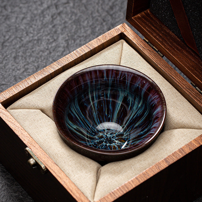 Kiln Change Ceramic Single Kung Fu Tea Bowl