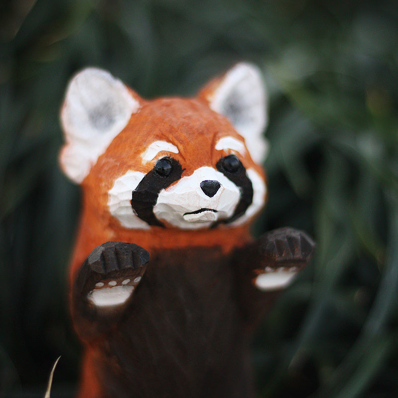 red panda sculpture