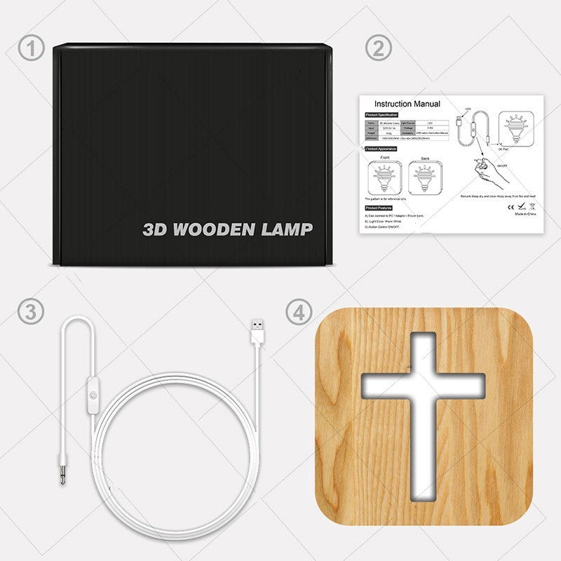 Wooden Led Small Night Light