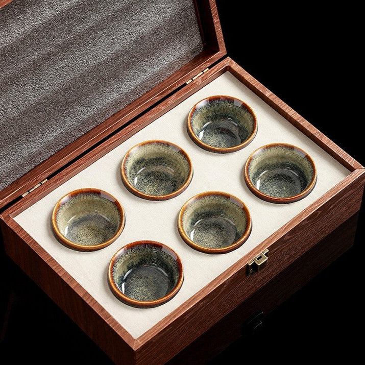 High-grade Ceramic Small Tea Bowl Gift Box Set
