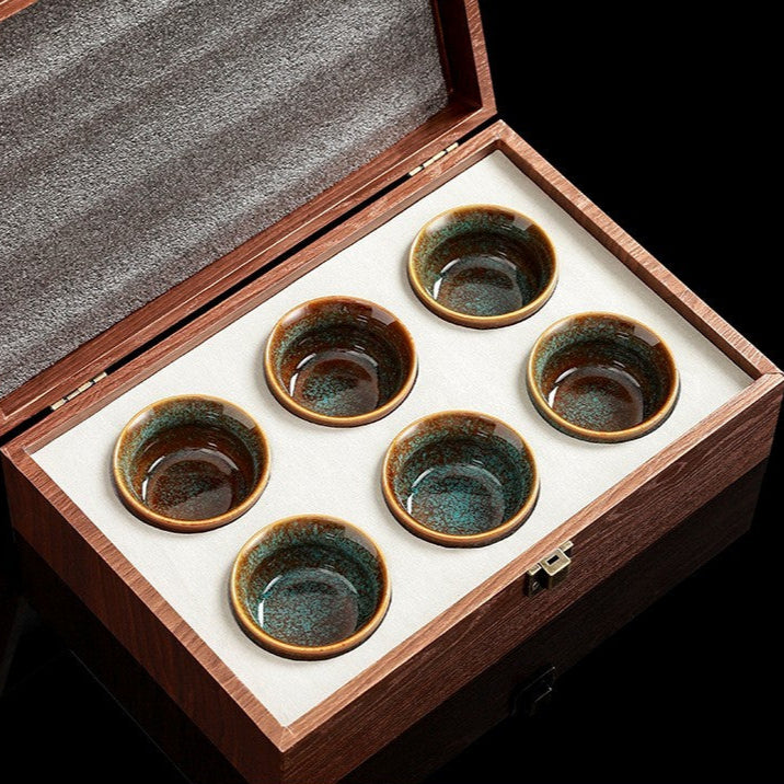High-grade Ceramic Small Tea Bowl Gift Box Set