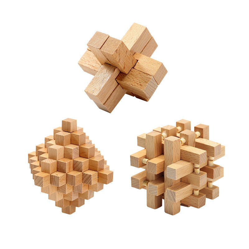 Classic Puzzle Children's Toy Beech Hole Lock