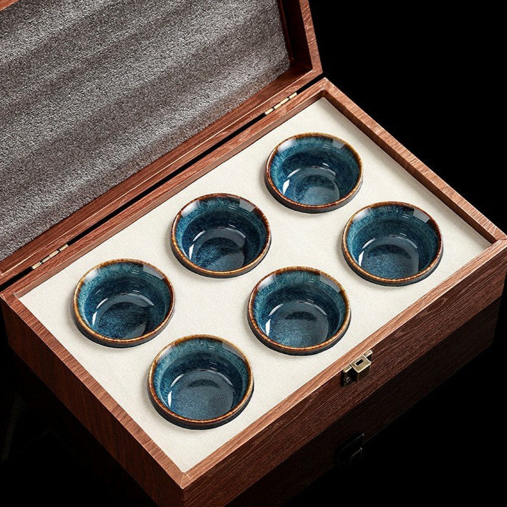 High-grade Ceramic Small Tea Bowl Gift Box Set